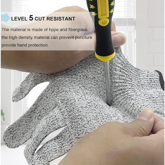 Safety Cut Resistant Gloves, Level 5 Protection - 1 Pair - Picture 3 of 5